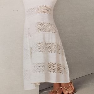 White Sweater/Crochet Dress